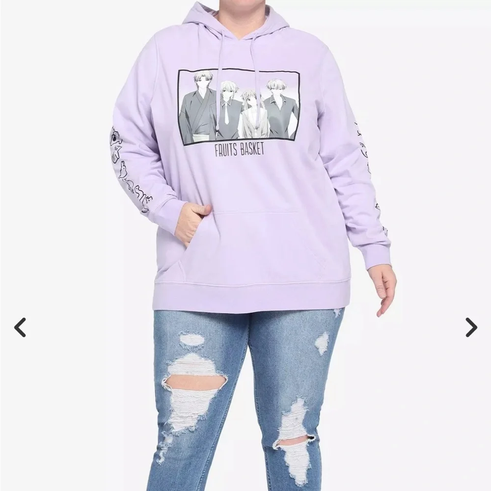 Hot Topic Lavender Fruits Basket Graphic Hoodie